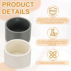 2 Pack 4.9″ Diameter Pipe End Cover Cap Fittings for Furniture Garden White