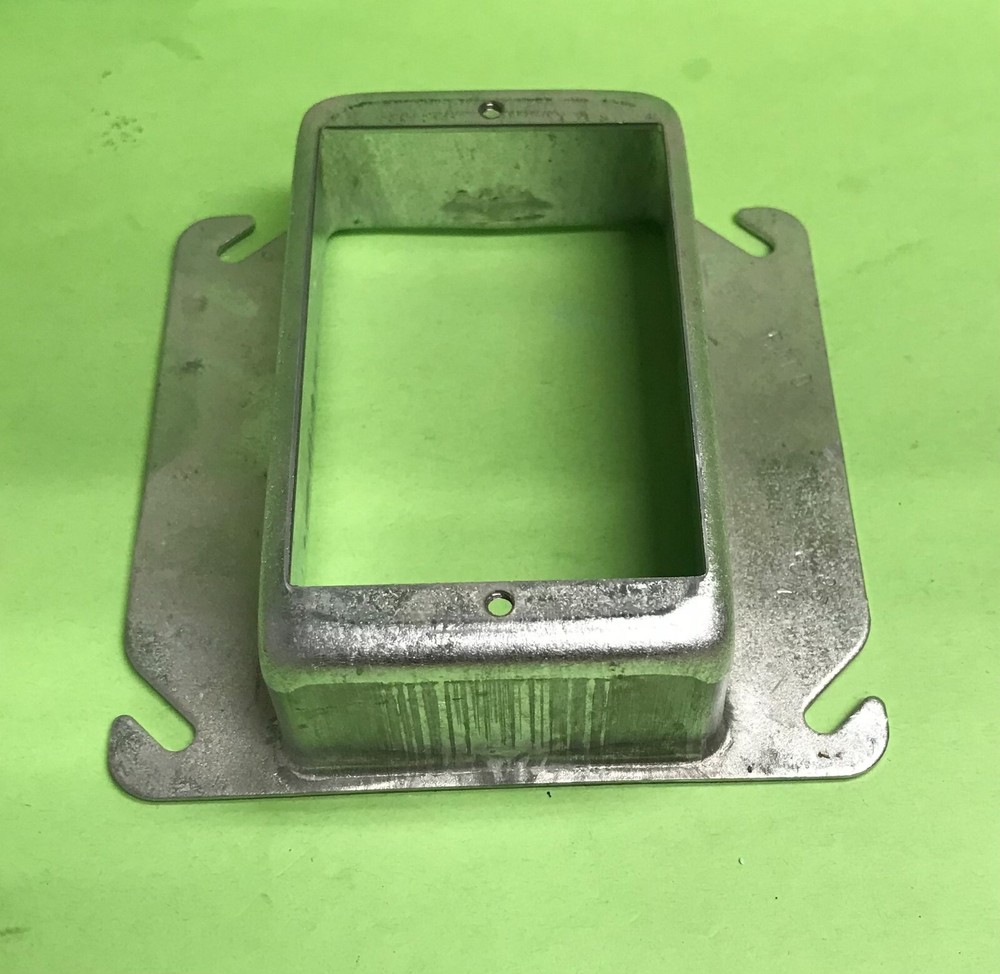 Bowers 405 4×4″ Square Electrical Box 1-1/4″ Raised 1G Mud Plaster Ring