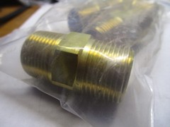 3/4″ MPT Hex Nipple Brass Pipe Fitting QTY 4
