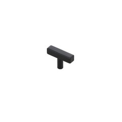 Elegant Decor Dior Modern Zinc Alloy T Bar Pull Multipack in Black (Set of 10)