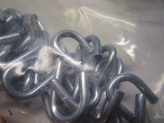 #8 1″L-Inside .120″-Wire 46lb-WLL Zinc Plated S-Hook QTY 40