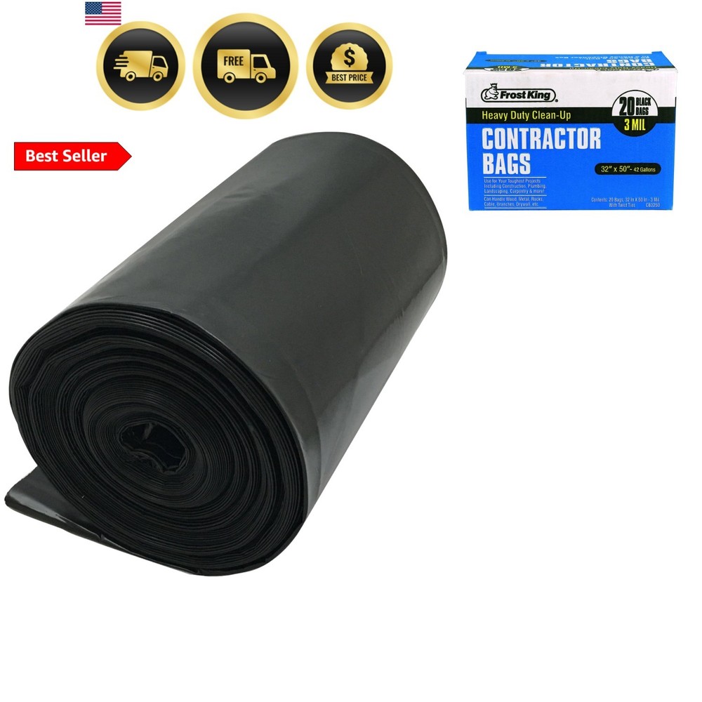 CB3250 Boxed Heavy Duty Contractor Clean, 32″ x 50″ x 3 mil, 32x50x3 Inch Pac…