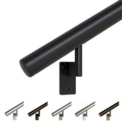 Promenaid Satin Black 3Ft Kit – – 1.6 Round Satin-Anodized Aluminum