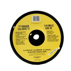 Zareba Fi-Shock 17 Gauge Aluminum Wire for Electric Fencing – 1 Pack, Silver