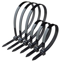 Zip Ties Assorted Sizes 8 + 12 Inch 500 Pack, 120 LBS Tensile Strength, Black…