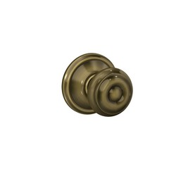 Schlage F10 GEO 609 Georgian Door Knob, Hall & Closet Passage Lock, Antique B…