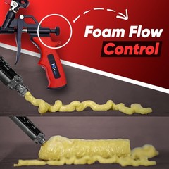 ixirpro Mega Professional Expanding Foam Spray Gun (1 Insulation Gun + 9 Exte…