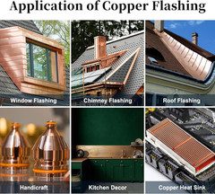 Copper Flashing 26 Gauge – 8in x 10ft 0.016″(0.41mm) Thickness Roof Flashing …