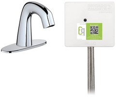 CHICAGO FAUCETS EQ-A12A-13ABCP Mid Arc Chrome Touchless Battery Powered