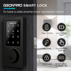 Smart Deadbolt for backset size 2-3/8″”or 2-3/4″”, Iron Black Door Lock
