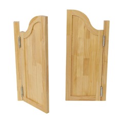 Swing Solid Wood Door Partition Door for Shop Entrance Partition Log Color NEW