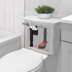 Korky QuietFILL Platinum Toilet Fill Universal to Fit 99% of Toilets, Black