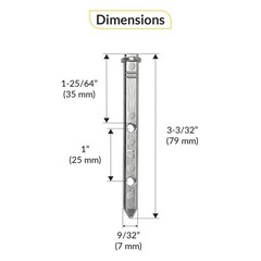 Brixwell Pivot Bar Window Replacement Part,Zinc Die Cast Construction, 3-3/16…