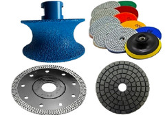 Granite Countertop Repair Kit 1-1/4″ Full Bullnose Router Bit Blade Polish Pad