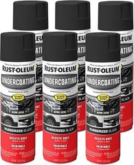 Oleum 248657-6PK Rubberized Undercoating Spray, 15 oz, Black, 6 Pack