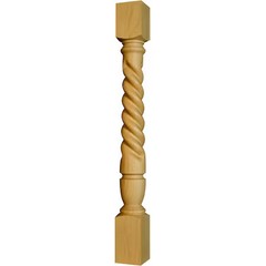 OSBORNE WOOD PRODUCTS 1795WO 35 1/2 x 3 1/2 Barley Twist Island Leg in White Oak