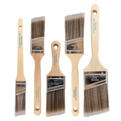 5 Pack Angle Brushes in Assorted Sizes for All Latex and Oil Paints & Stains