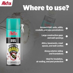 High-Density Expanding Foam Spray (12oz, 2-Pack) – Seal Gaps & Cracks Securely