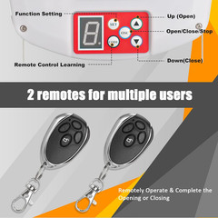 Powerful Auto Roller Door Opener with 2 Remotes for Garages & Barns