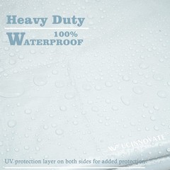 UCINNOVATE Heavy Duty White/Black Plastic Tarp – 10 x 13 FT, 14 Mil Thick Wat…