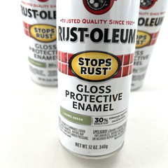 Rust-Oleum 1037129 12 oz Gloss Laurel Green Enamel Spray Paint Lot of 3
