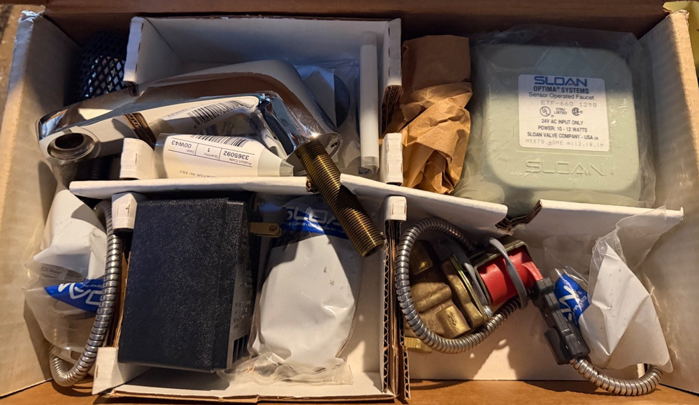 Sloan Optima Model ETF660AP Sensor Operated Flow Rate 0.5GPM 1.9LPM Hard Wired