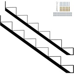Zwinz Galvanized Steel Stair Riser 6 Step Metal Stair Stringers For Deck Height