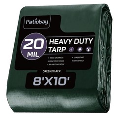 Tarp 8×10 Feet, 20 Mil Waterproof Tarps Heavy Duty with Brass Grommets, Thick…
