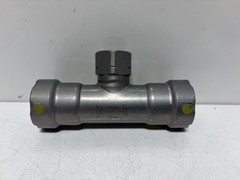Viega 3/4″ x 3/4″ x 1/2″ Press x Press x Female Tee in Carbon Steel – 25406