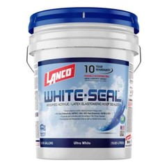 White Seal Rubberized Elastomeric Roof Coating 5Gal Weatherproof Durable Sealer