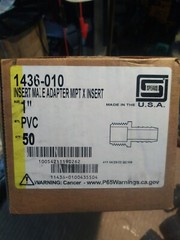 10) **New** SPEARS #1436-010. 1″ Male Pipe x 1″ Poly / Hose Adapter. **Cheap**