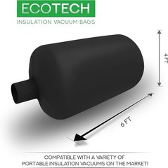 1- ECOTECH Insulation Removal Vacuum Bag Super Heavy Duty Tear-Proof 6 FT X 4 FT