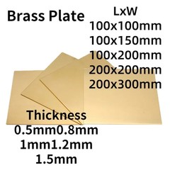 Brass Pad 0.5/0.8/1/2/2/3/4/5/6mm 150x150mm Plate Laser Cutting CNC Frame Model