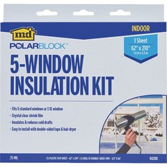 M-D Building Products Polar Block 62 In. x 210 In. Clear Plastic 5-Window