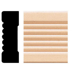 0.66 In. X 2.25 In. X 8 Ft. Basswood Wood Fluted Casing Moulding