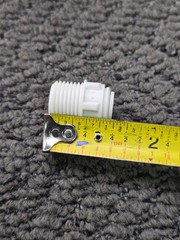 (QTY 10) John Guest PP011224W-US: 3/8″ x 1/2″ NPTF Male Connector Polypropylene