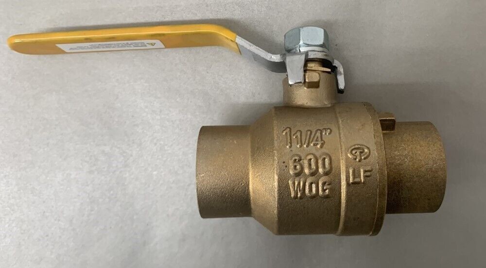 Boshart 0827C-12NL No Lead Brass Ball Valve Full Port 600CWP 1 1/4″ CxC