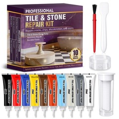 Porcelain Repair Kit, Tile and Stone Repair Kit, 10 Colors, Seamless Finish, …
