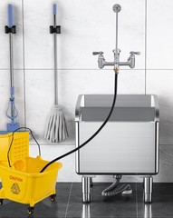 3.9 ft Short Mop Sink Hose – Commercial 3/4″Thread for Floor Mop Sink Connection