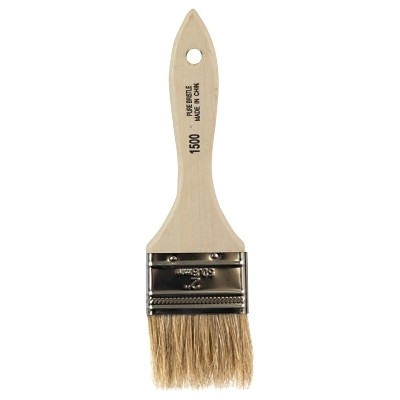 White Chinese Bristle Paint Brush, 5/16 in Thick x 2 in W, Wood Handle Linzer