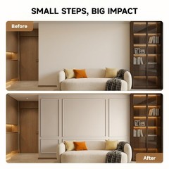 Inmozata Peel And Stick Wall Molding Kit 6-Frame 3D Pre-Cut Accent Molding Trim