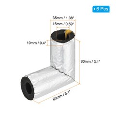 1/2″ Elbow Insulation Tubing,6Pcs Adhesive Water Pipe Insulation Tube,Black