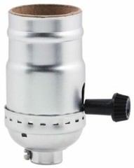 Westinghouse 7040600 – 2-3/4″ Brushed Nickel Three-Way Turn-Knob Socket