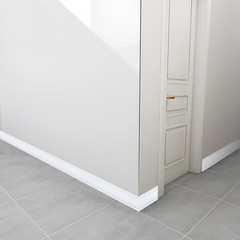 Flexible Baseboard Molding Trim 4Inch x 20Feet White Vinyl Wall Base Self-Adh…