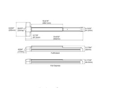 Taco 900 Series Aluminum 36″ 3 Point Mortise Vertical Rod Panic Exit Device