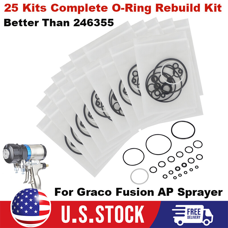 25 Set 246355 Complete O-Ring Kits For Fusion Air Purge AP Spray Gun Sprayers