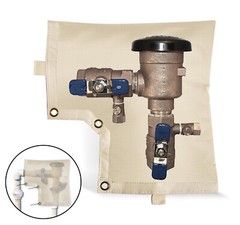 Insulated Pouch Cover For an Outdoor Backflow Preventer Pressure Vacuum Breaker