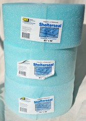 (3 rolls) SEI Shelterseal 5 1/2 in x 50 ft Ridged Sill Plate Sealer Gasket Blue