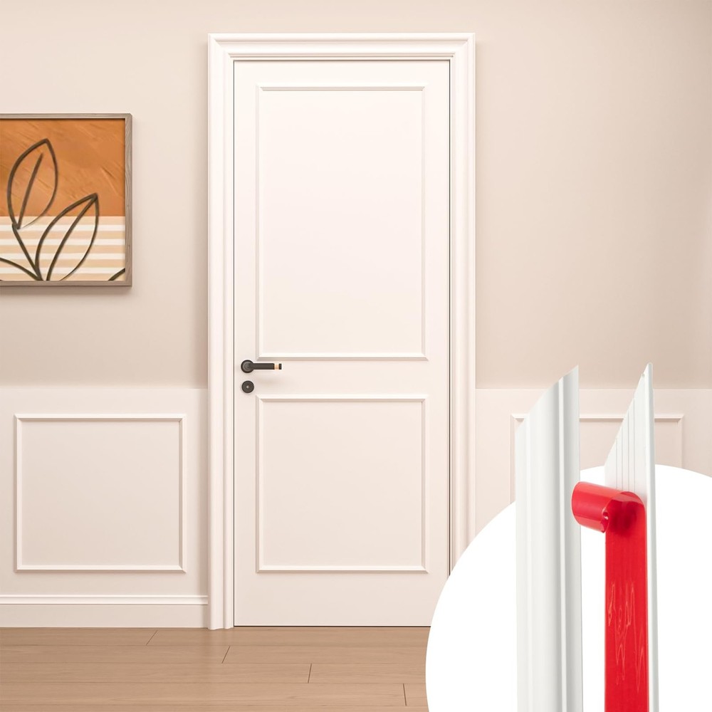 Art3D Premade Peel And Stick Door Moulding Trim Kit Self-Adhesive Paintable