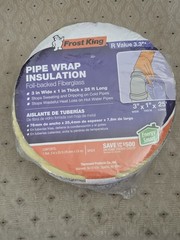 Frost King SP42X Pipe Wrap Insulation 3”x1″ x 25’ Foil Backed Fiberglass